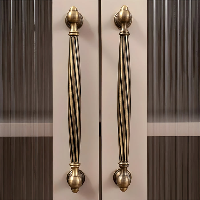 Unique Twisted Brass Cabinet Handles