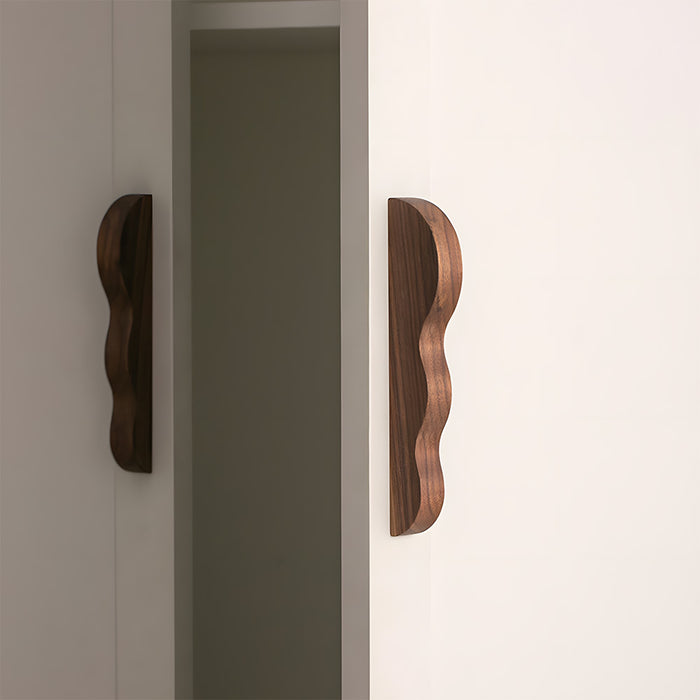 Unique Handmade Wavy Wood Cabinet Handles