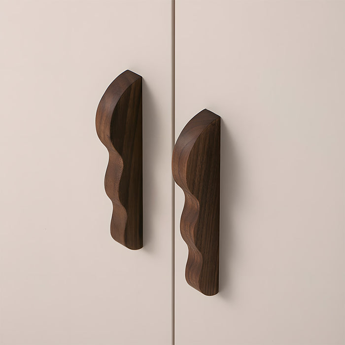 Unique Handmade Wavy Wood Cabinet Handles