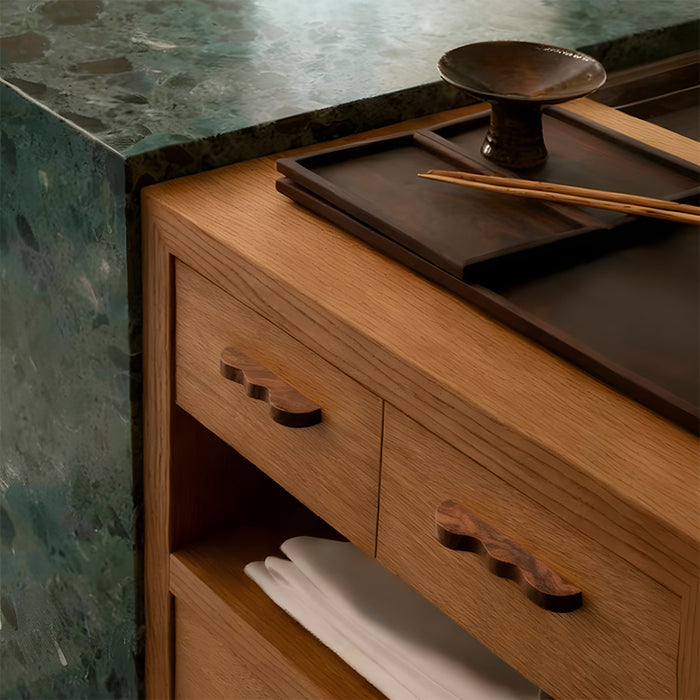 Unique Handmade Wavy Wood Cabinet Handles