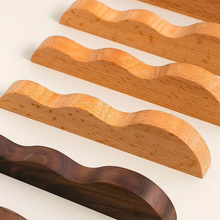 Unique Handmade Wavy Wood Cabinet Handles