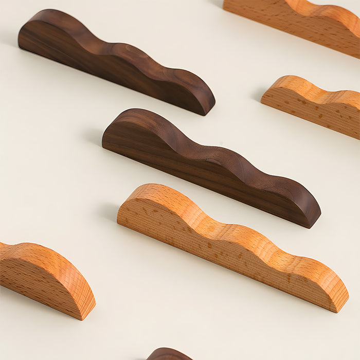 Unique Handmade Wavy Wood Cabinet Handles