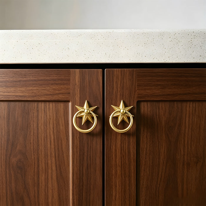 Unique Solid Brass Drop Pulls Cabinet Knobs