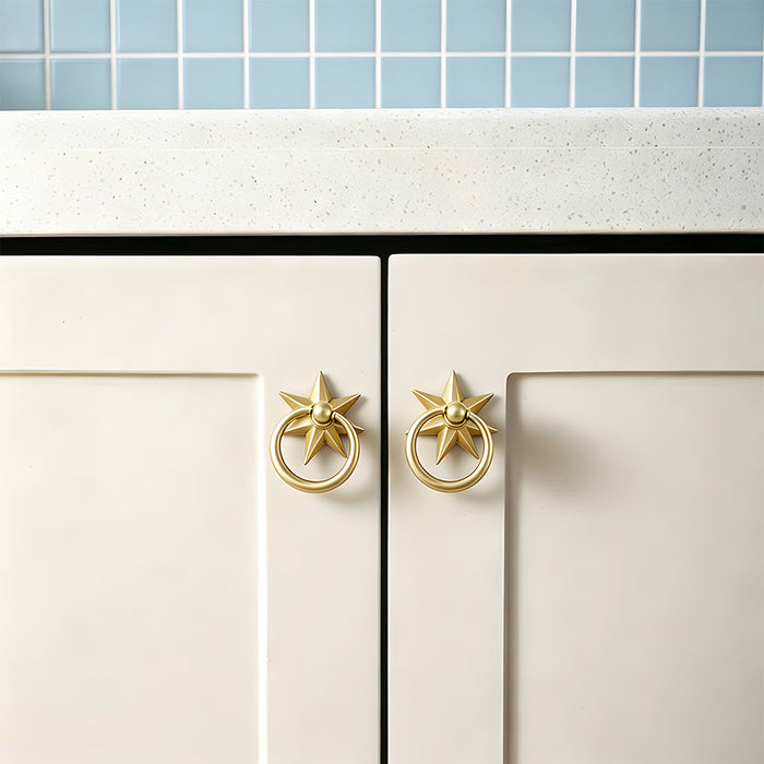 Unique Solid Brass Drop Pulls Cabinet Knobs