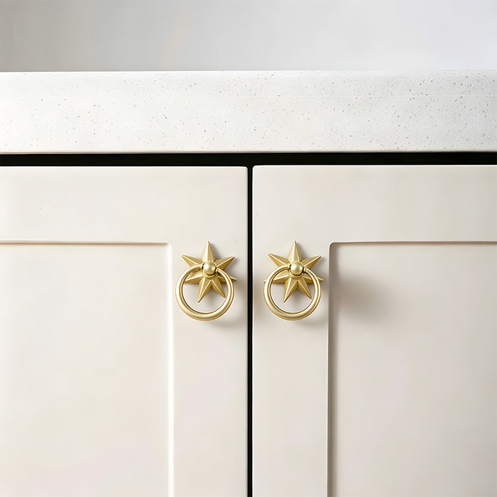 Unique Solid Brass Drop Pulls Cabinet Knobs