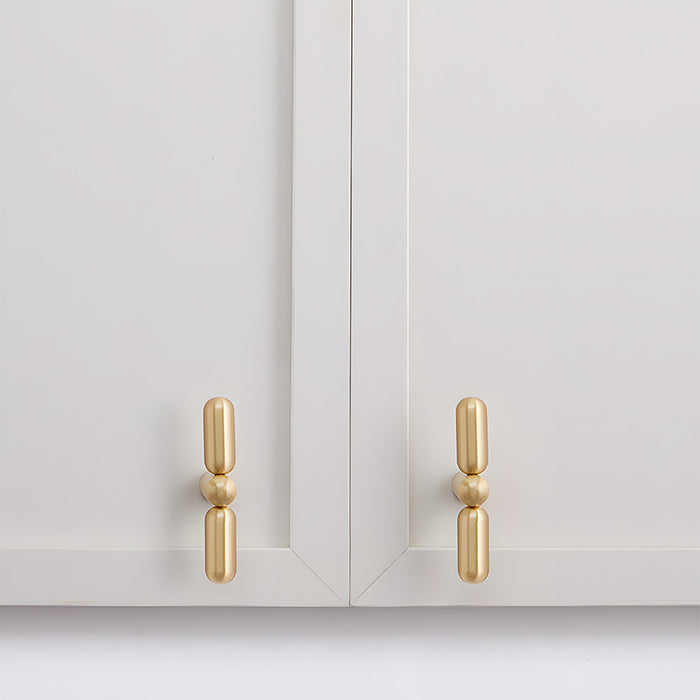 Unique Solid Brass T-Bar Cabinet Pulls