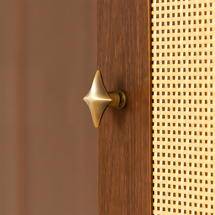 Vintage Antique Bronze Solid Brass Star Kitchen Handles & Knobs