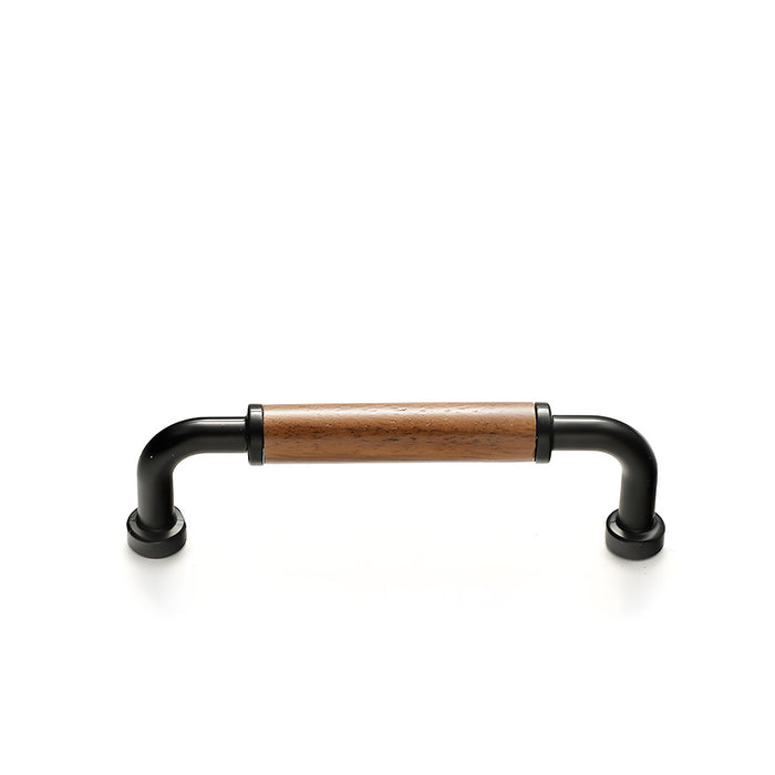Vintage Brass and Wood Cabinet Handles For Kitchen