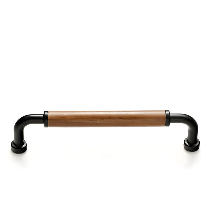 Vintage Brass and Wood Cabinet Handles For Kitchen