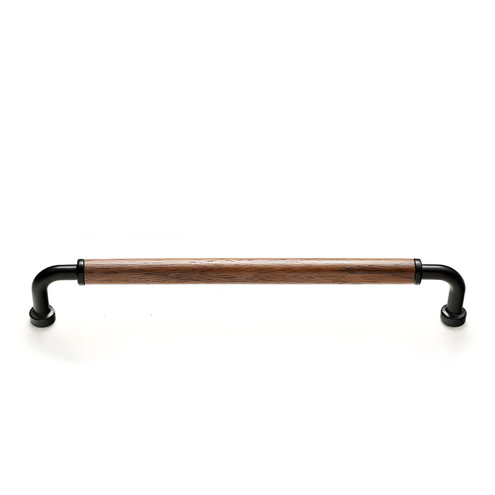 Vintage Brass and Wood Cabinet Handles For Kitchen