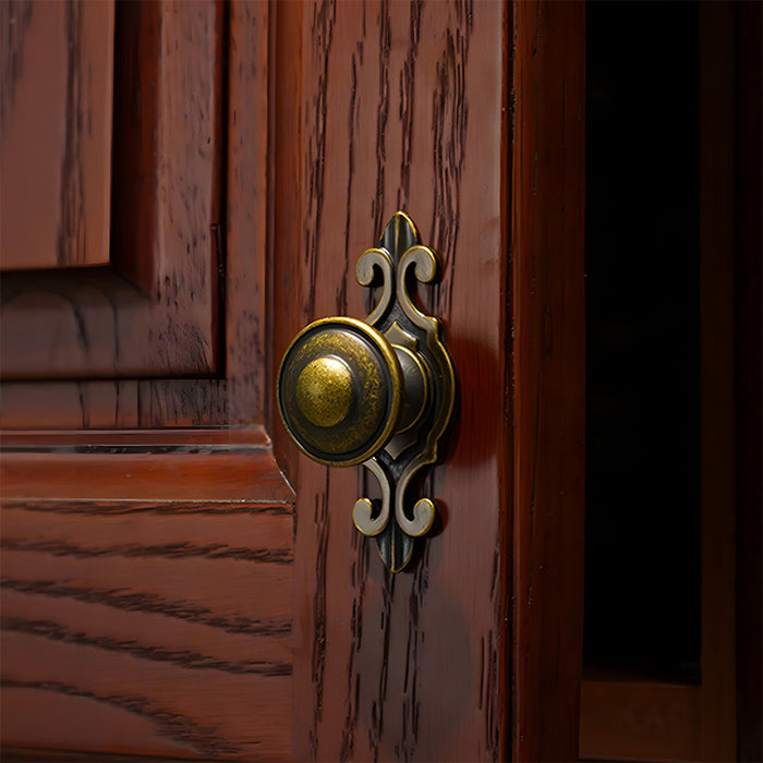 Vintage Drawer Pulls Cabinet Door Knobs with Plate