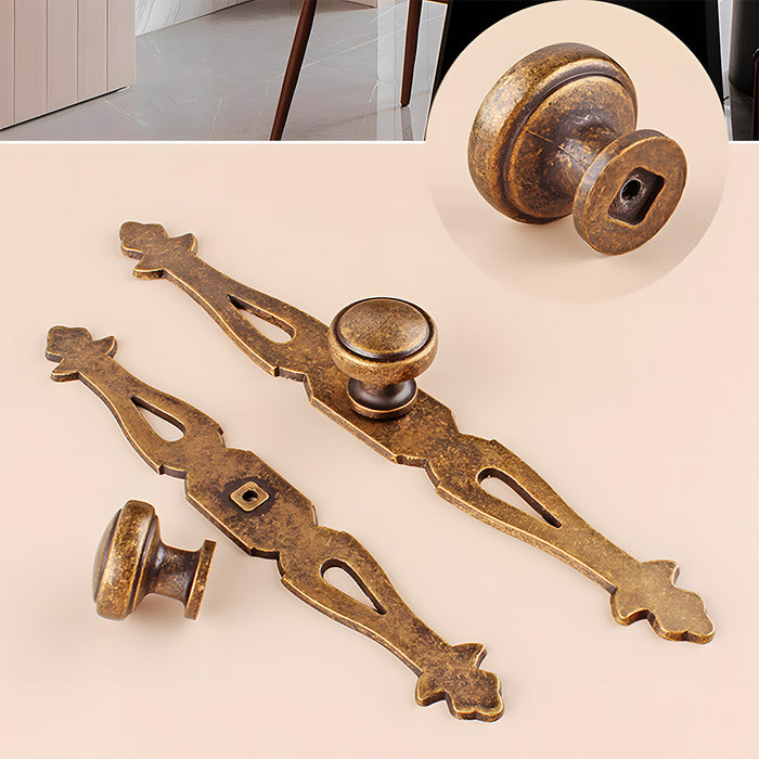 Vintage Drawer Pulls Cabinet Door Knobs with Plate
