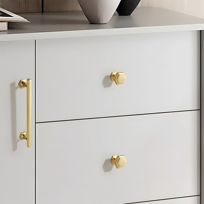 Vintage Hexagon Cabinet Pulls for Kitchen Drawers