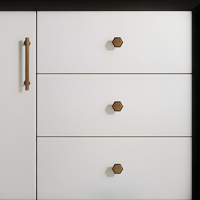 Vintage Hexagon Cabinet Pulls for Kitchen Drawers