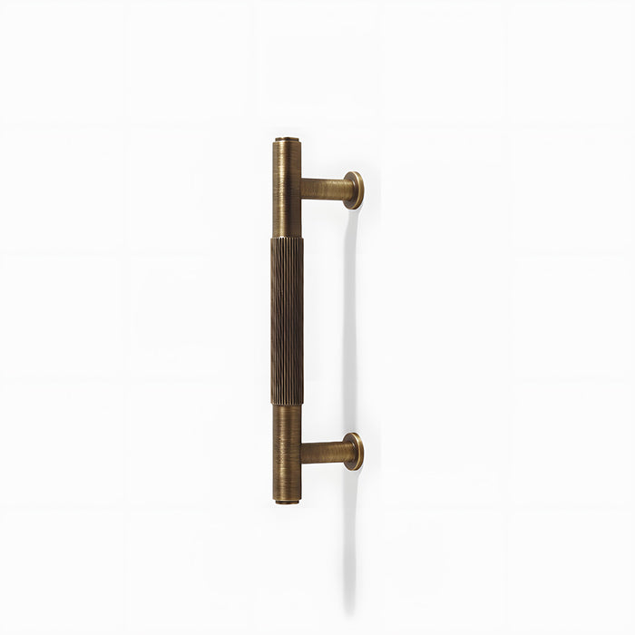 Vintage Lined Aged Bronze Brass Cabinet Pulls