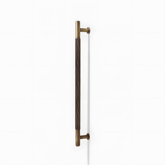 Vintage Lined Aged Bronze Brass Cabinet Pulls