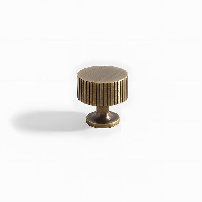 Vintage Lined Aged Bronze Brass Cabinet Pulls