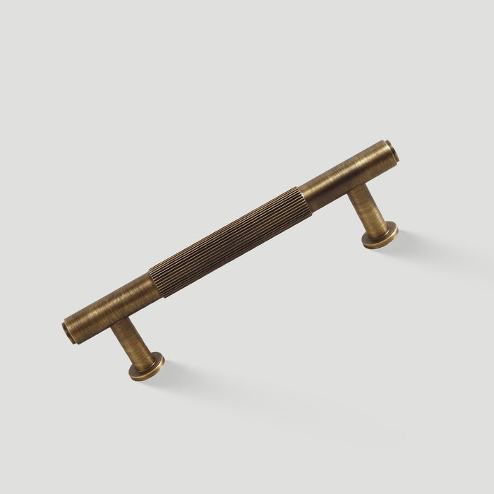 Vintage Lined Aged Bronze Brass Cabinet Pulls