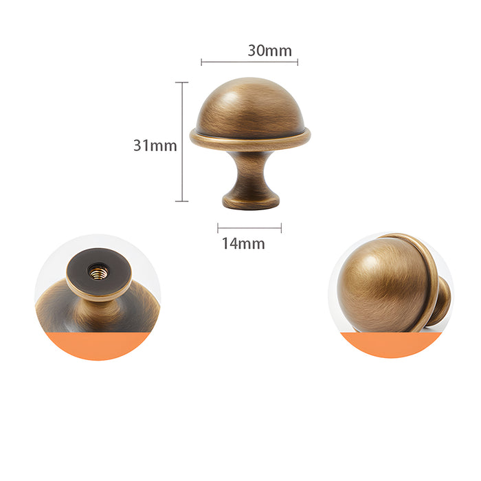 Vintage Solid Brass Kitchen Cabinet Handles