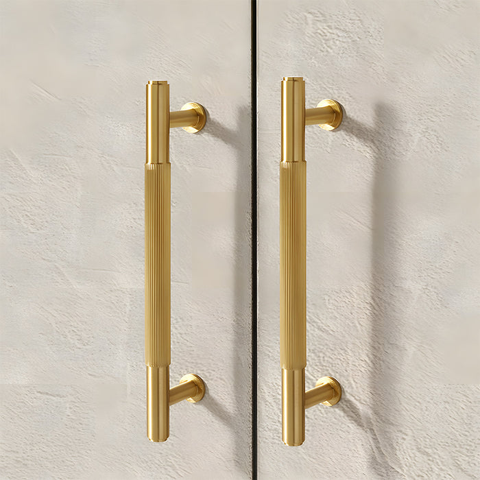 Vintage Lined Aged Bronze Brass Cabinet Pulls