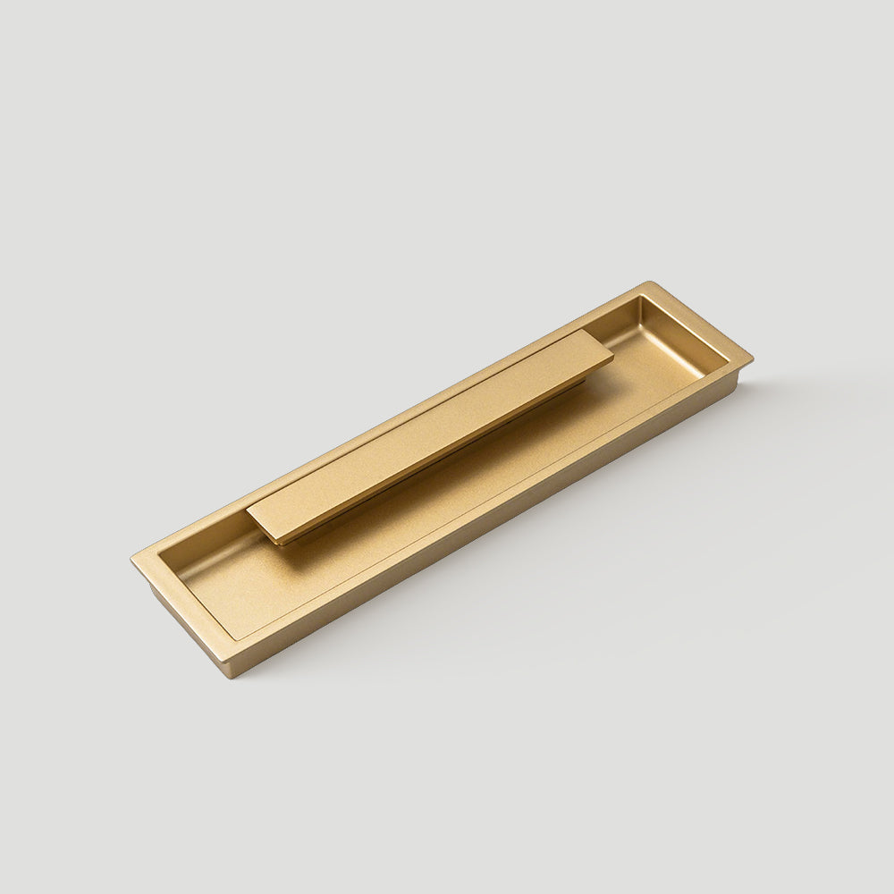 Sleek Movable Finger Pulls Recessed Door Lock Handles | Goldenwarm