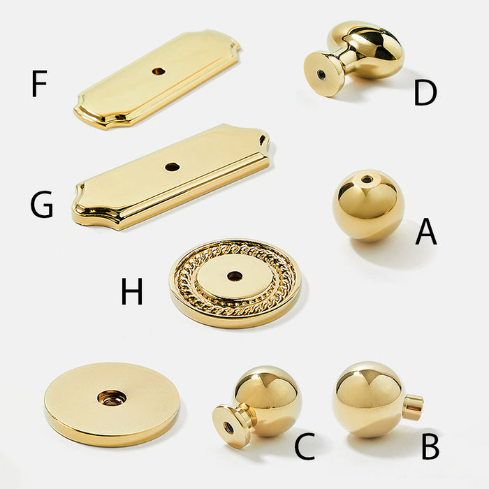 Beautify Holes Gold Kitchen Cabinets knobs with Backplate