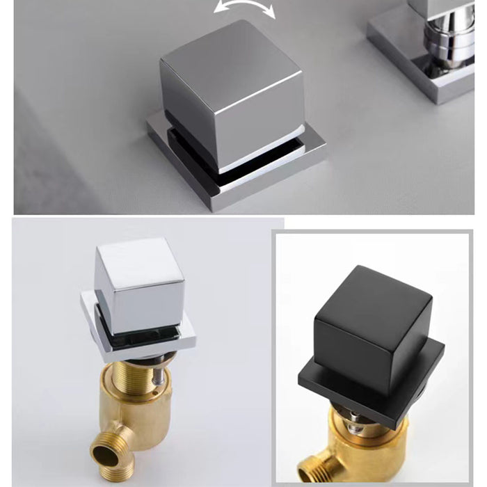 Simple 3 Holes Hot and Cold Bathroom Basin Faucets