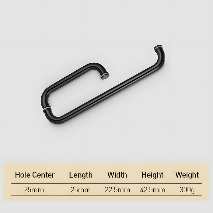 Bathroom 304 Stainless Steel Glass Door Handles