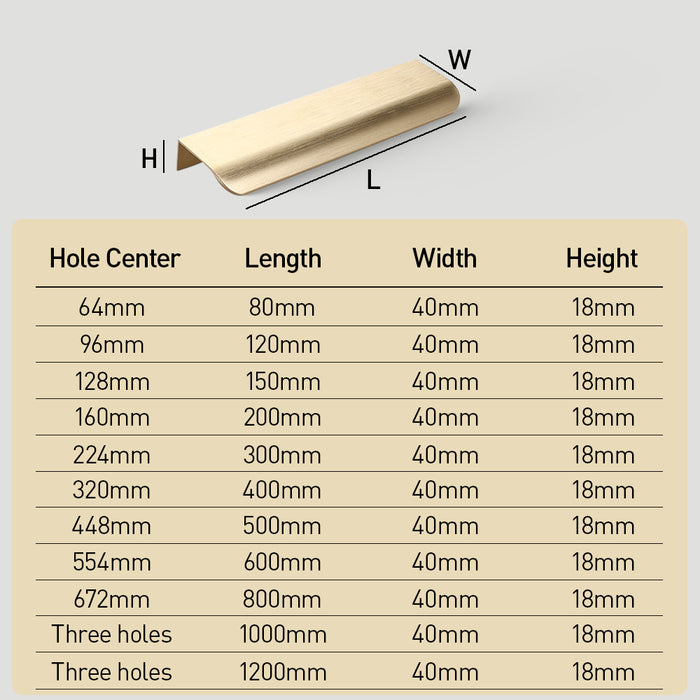 Modern Metal Invisible Cabinet Edge Pulls
