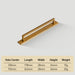 Modern Zinc Alloy Long Cabinet Pulls with Rectangle Backplate