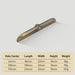 Modern Zinc Alloy Brushed Brass Cabinet Handles