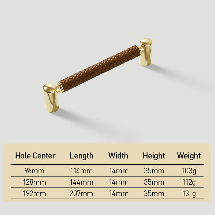 Modern Woven Leather Cabinet Pulls