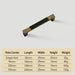 Square Textured Gold & Black Drawer Handles