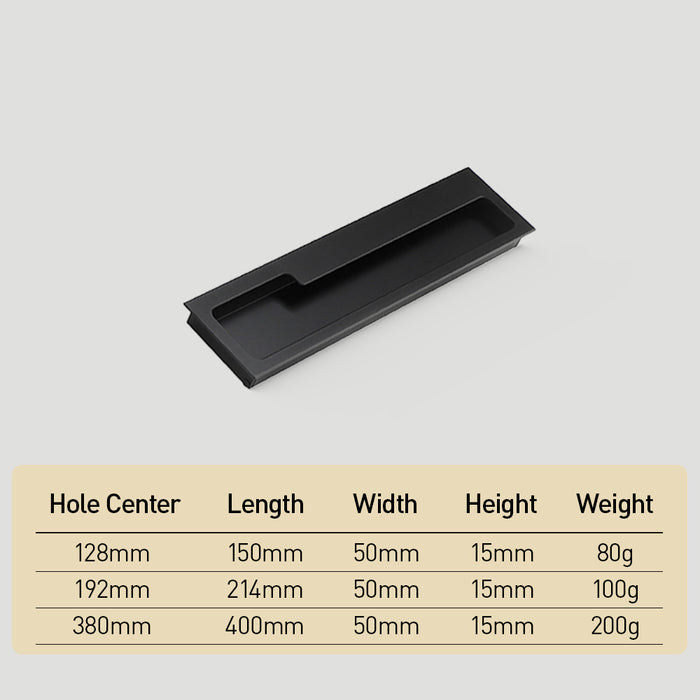 Modern Aluminum Recessed Concealed Cabinet Pulls