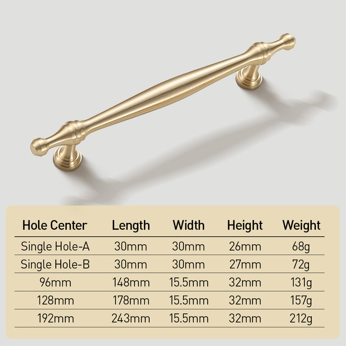 French Style Furniture Wardrobe Brass Handle