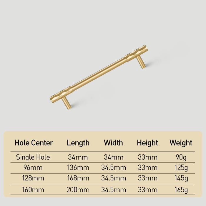 Stylish Solid Brass Cabinet Handles