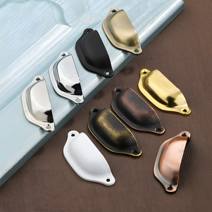 Classic Shell Cabinet Cup Pulls for Dressers