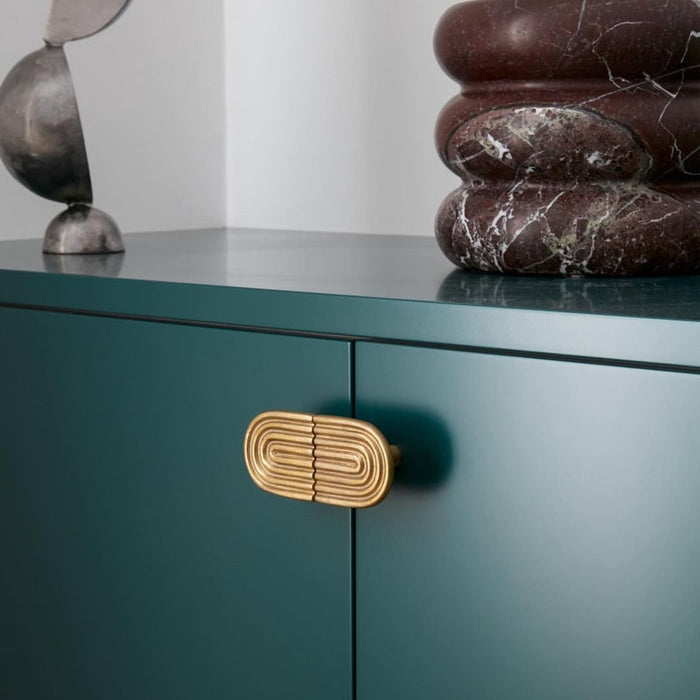 Gold Drawer Pulls Solid Brass Fingerprint Knobs Kitchen Furniture Hardware