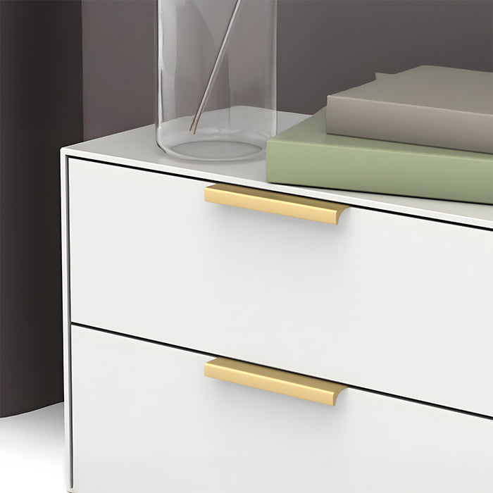 Modern Brushed Brass Finger Edge Pulls for Cabinets
