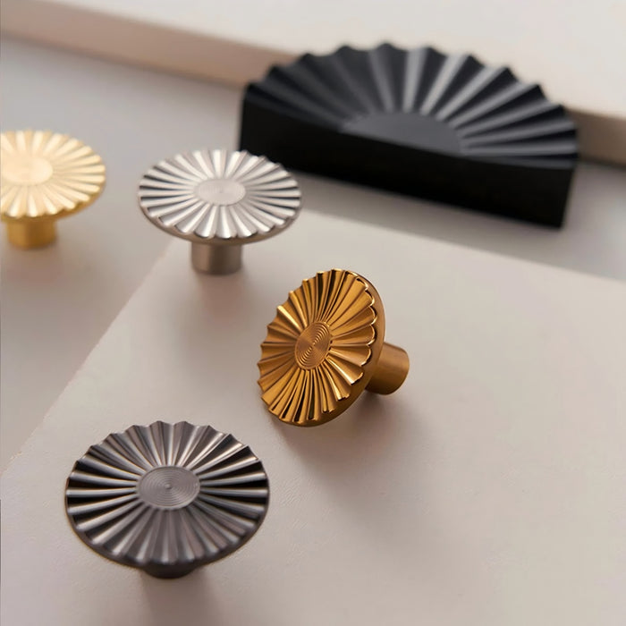 Antique Sunburst Half Circle Cabinet Pulls