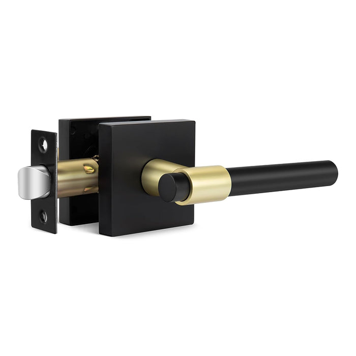 Zinc Alloy Black Gold Interior Door Handle Heavy Duty Door Lever