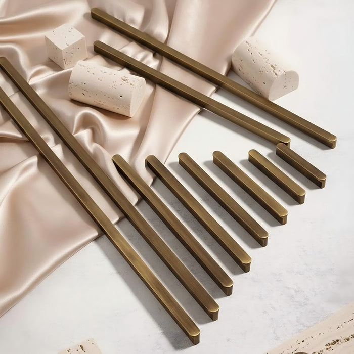 Retro Antique Bronze Solid Brass Cabinet Finger Edge Pulls