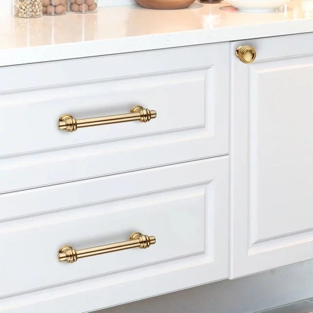 Drawer Cabinet Pulls Solid Brass Handles Hardware for Dresser