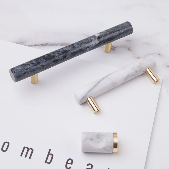 Luxury Solid Carrara Marble Cabinet Pulls – Modern Bar Handles For Drawers, Wardrobes & Cabinets – Genuine Italian Stone