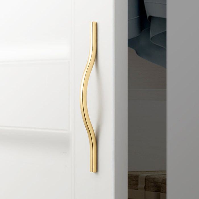 Nordic Zinc Alloy Gold Kitchen Drawer Pulls And Door Handles