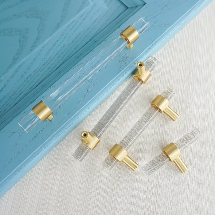 Clear Acrylic Cabinet Pulls Crystal Drawer Knob Pull Dresser Handles