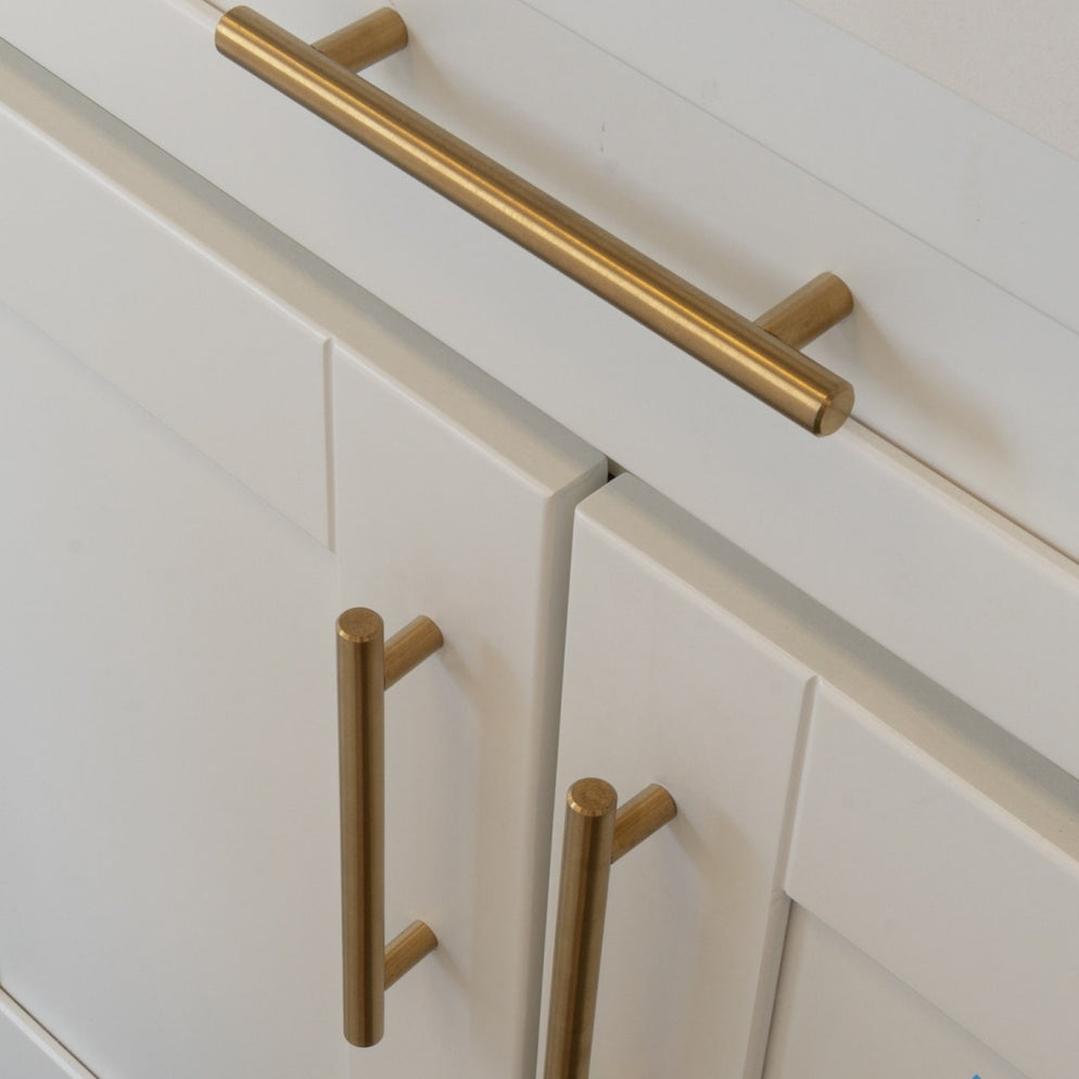Goldenwarm Cabinet Handles Brushed Brass Dresser Pulls Bathroom Handles