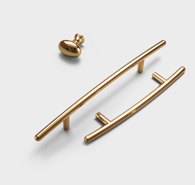 Goldenwarm Pulls Modern Gold Handles Brass