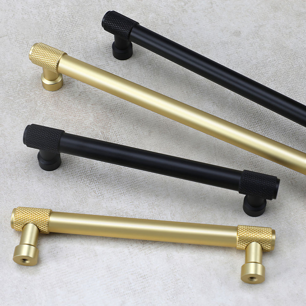 Goldenwarm Simple Modern Kitchen Cabinet Handles Long Black Pulls