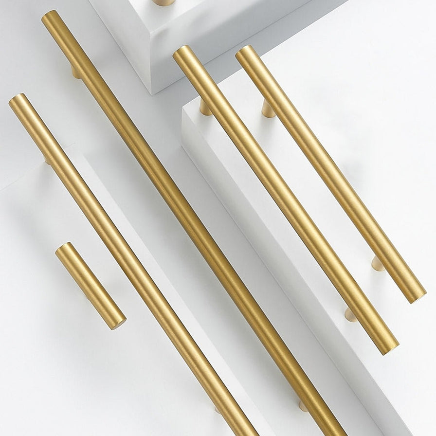 Cabinet Handles Brushed Gold Cabinet Handles European Style Kitchen Bar ...